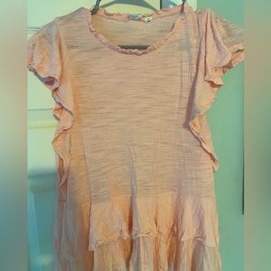 Gap top with ruffled detail